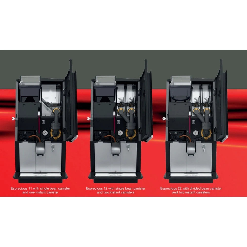 Internal view comparison of Bravilor Esprecious 21L Fresh Milk Bean-to-Cup Coffee & Espresso Machine