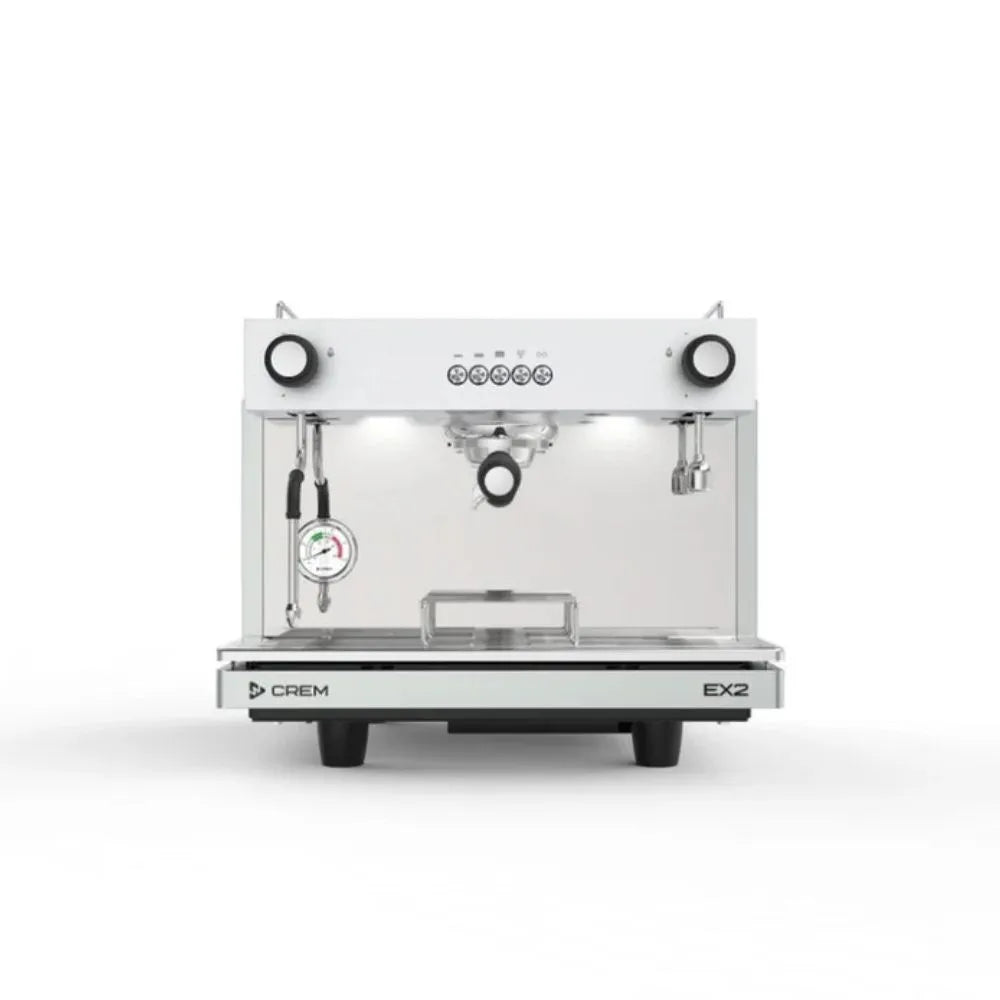 Front view of the CREM EX2 Mini 1 Group espresso machine with 6L boiler