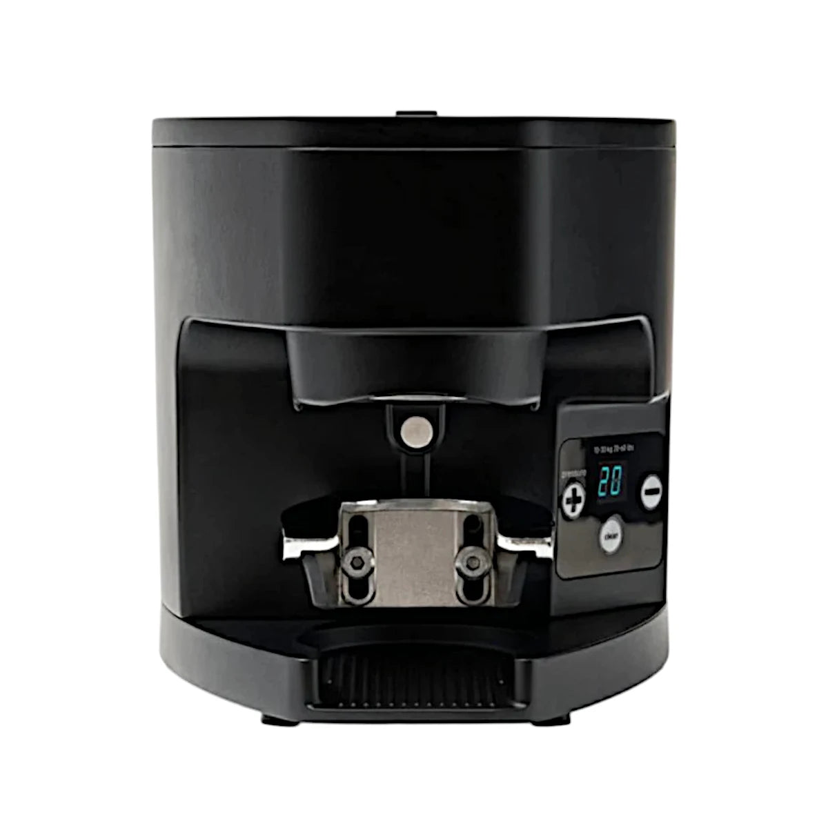 Front view of the Eureka Atom automatic tamper