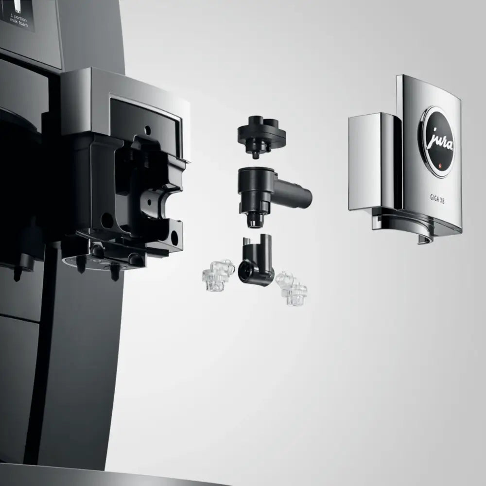 Jura Giga X8 automatic coffee machine components and parts assembly view