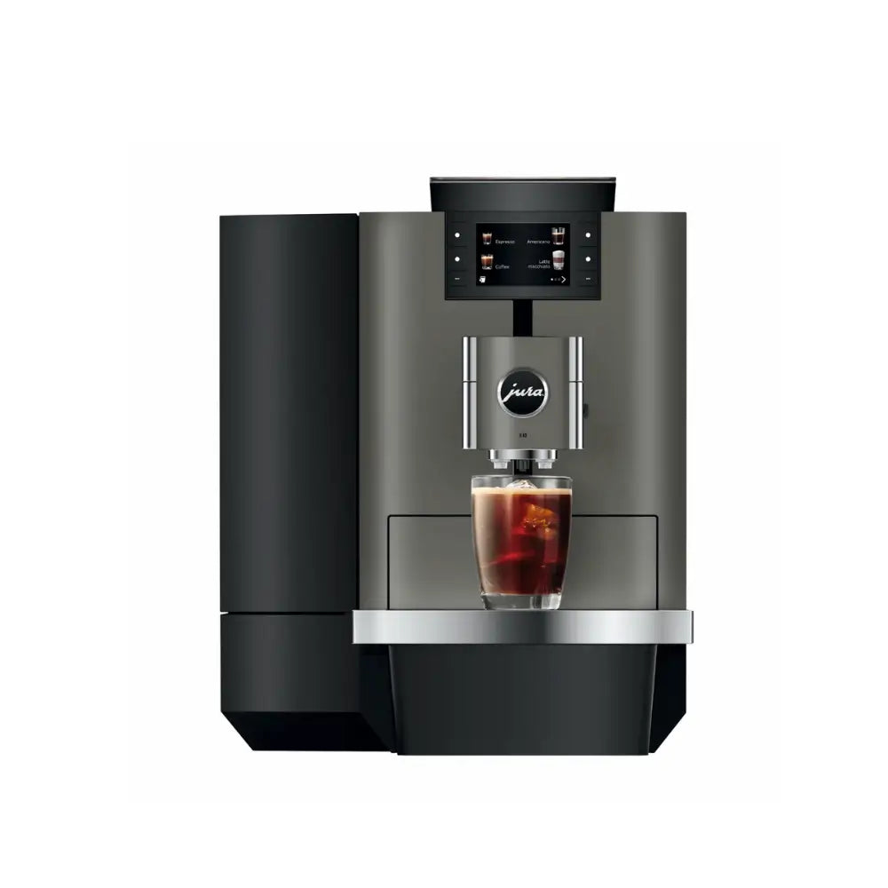 Front view of Jura X10 automatic coffee machine