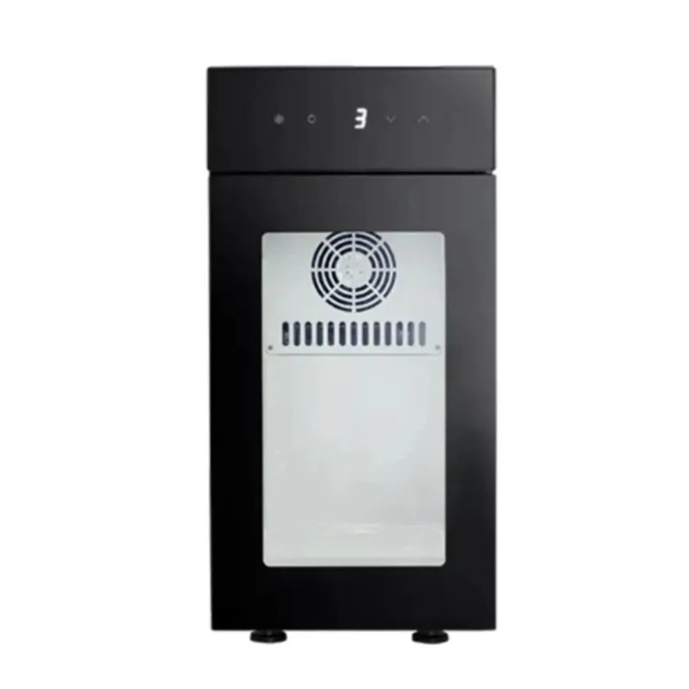 La Cimbali BR9 S-Lite 4.2L milk fridge with digital temperature display and compact black design.