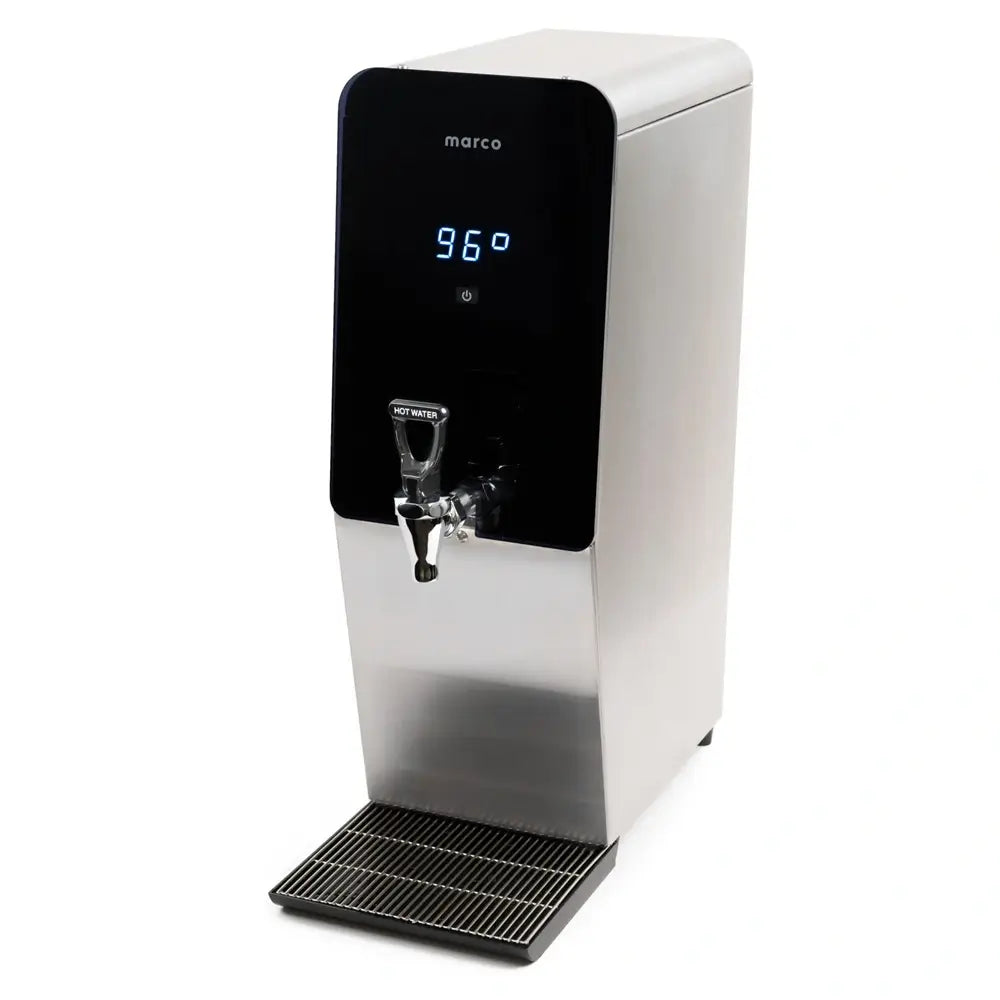 Marco MT8 hot water dispenser with digital display on a white background