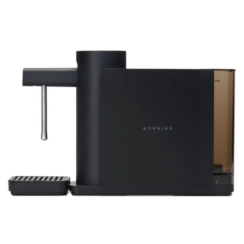 Side view of the Morning Dream Milk Steamer 220v in matte black finish.