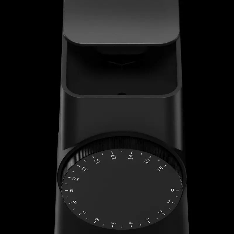 Top view of Timemore Sculptor 064S coffee grinder showing grind adjustment dial.