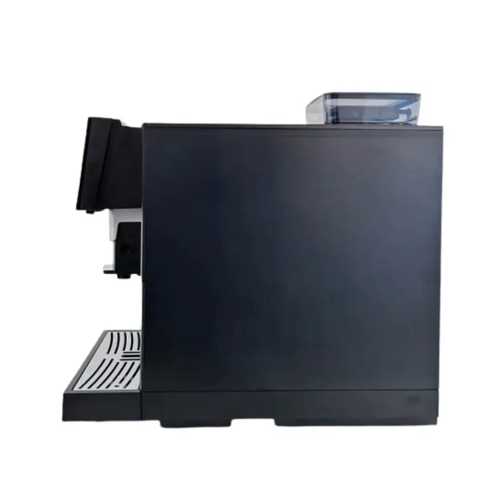 Side profile of Bestir BM40 bean-to-cup coffee machine in black finish.