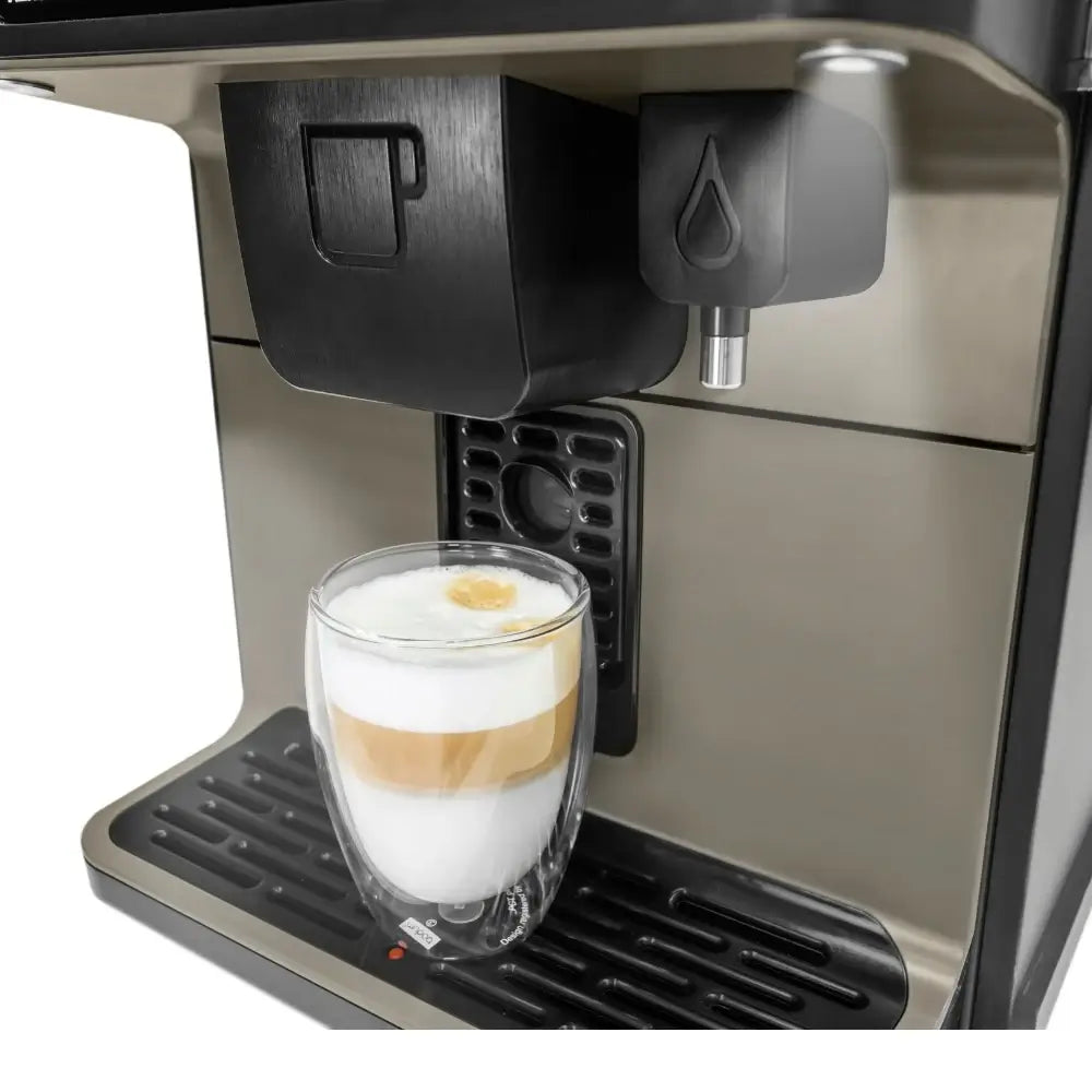 Close-up of Coffetek Vitro X1 MIA espresso machine beverage outlet