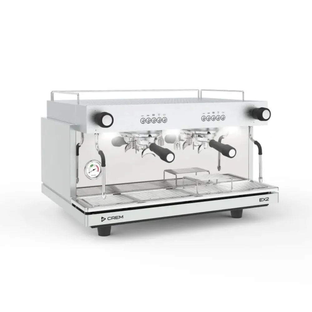 Side view of the CREM EX2 2 Group espresso machine