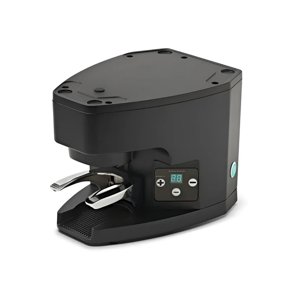 Angled view of the Eureka Atom Automatic Tamper