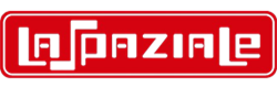 La Spaziale logo on a red and transparent background