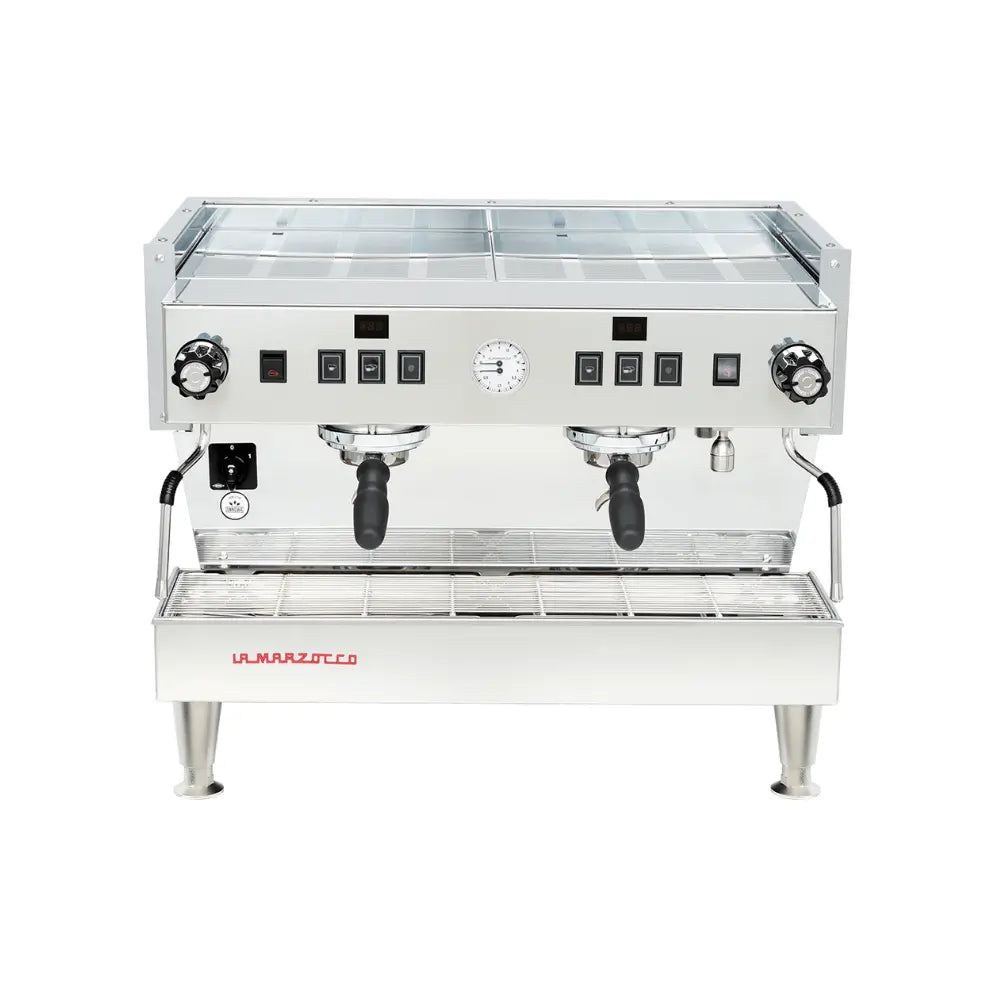 Front front view of the La Marzocco Linea Classic S commercial espresso machine.