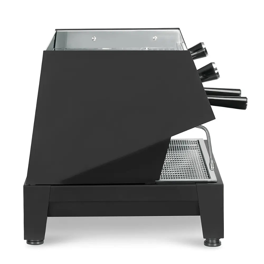 Side view of the two-group La Pavoni BarT Traditional espresso machine.
