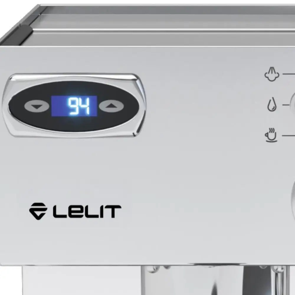 Close-up of the Lelit Anna espresso machine's digital PID temperature display.