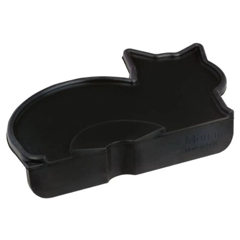Angled view of the Motta cat-shaped tamping mat with edge protection and tamper slot