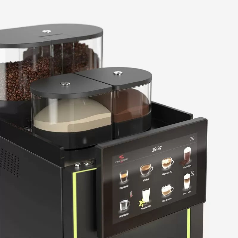 Top view of the Rex Royal S300 with containers and digital touchscreen