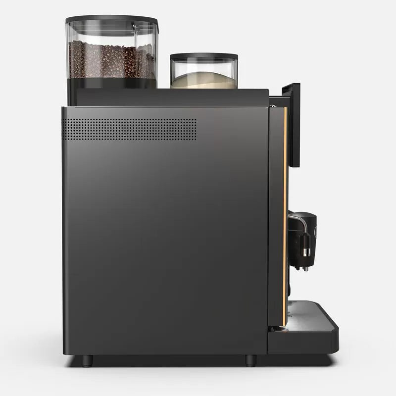 Side view of the Rex-Royal S500 bean-to-cup coffee machine with dual hopper