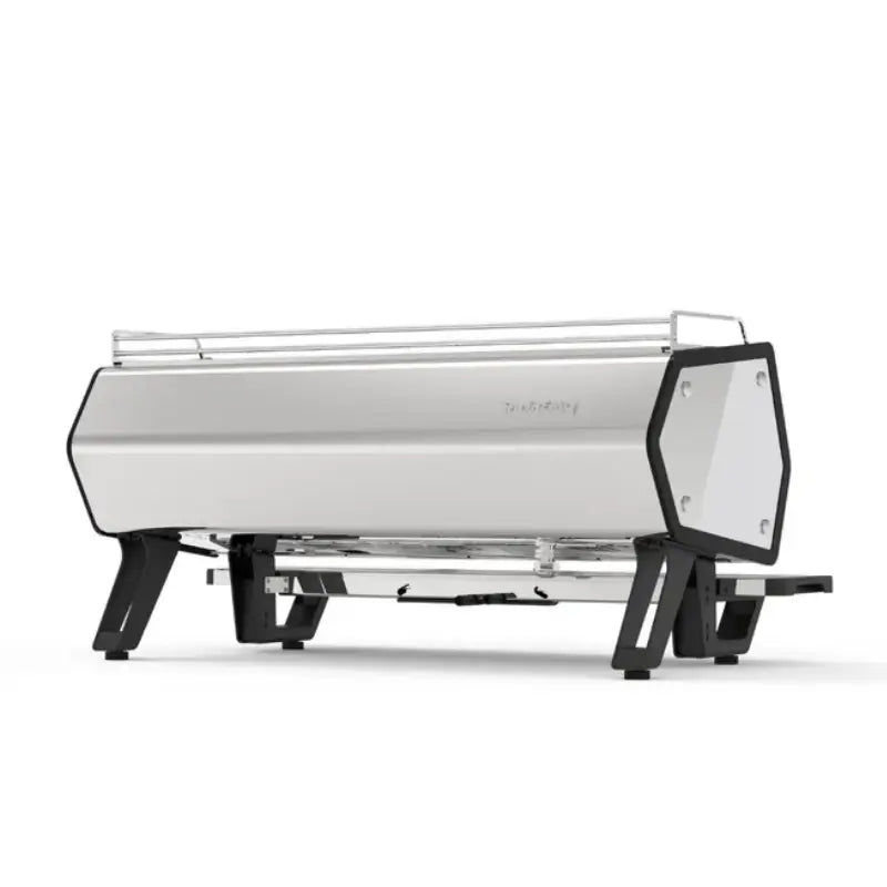 Rear view of the Sanremo D8 commercial espresso machine in a 3-group configuration with individual digital displays.