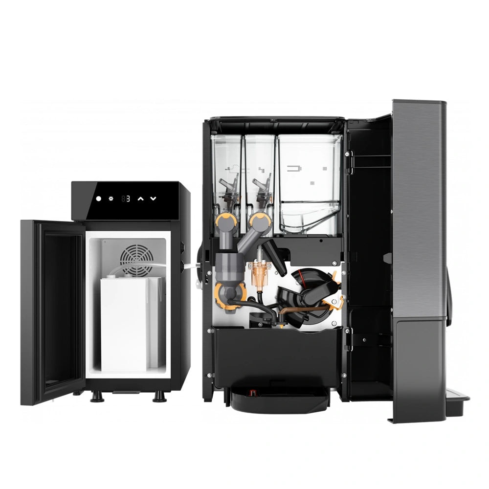 Bravilor Sego 12L Fresh Milk Bean to Cup Coffee & Espresso Machine with 2x Instant Canisters