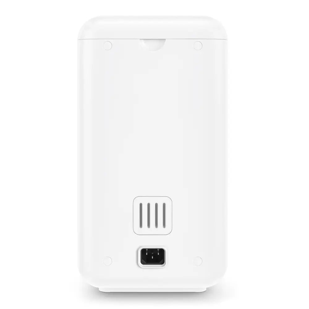 Rear view of the SMEG BCC12 fully automatic bean-to-cup coffee machine with a manual steam wand.