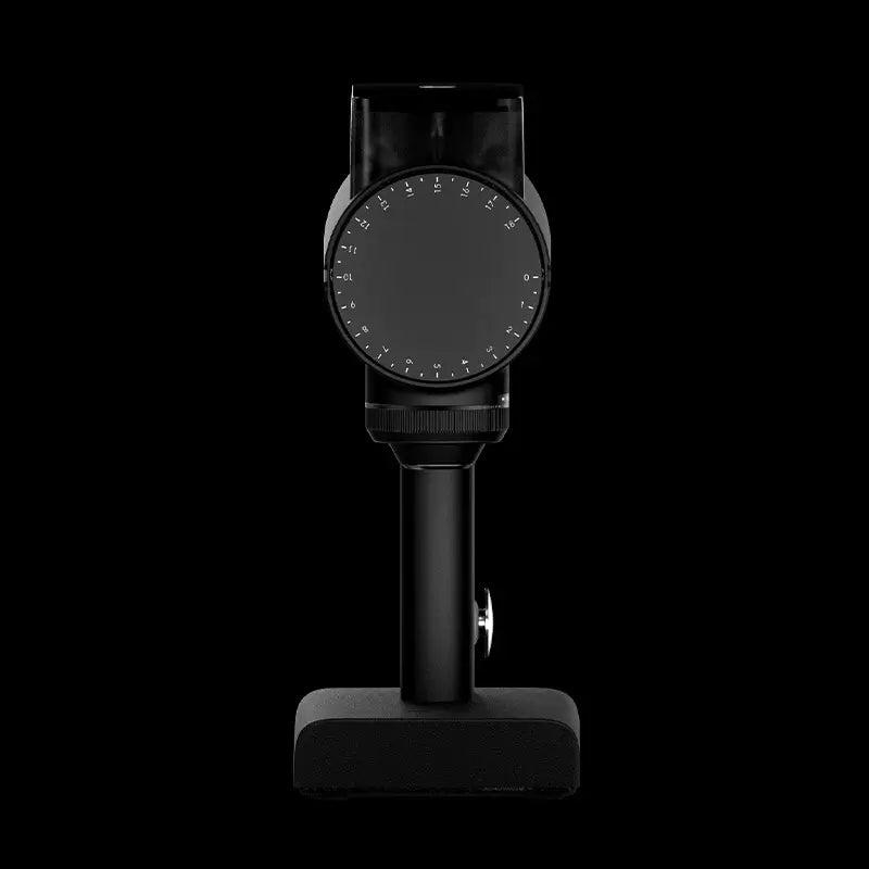 Front view of Timemore Sculptor 078S coffee grinder showing grind adjustment dial.